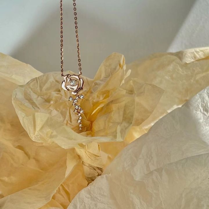 cod-cloud-pink-diamond-necklace-womens-light-luxury-rose-pendant-niche-design-high-end-exquisite-clavicle-chain