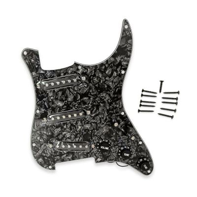；‘【；。 Single Coil Electric Guitar Pickguard Pickups Loaded Prewired 11 Hole SSS Red/White Pearl White Guitar Accessories