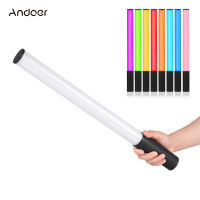 Andoer W150RGB ไฟ RGB แบบมือถือท่อ LED แฟลชวิดีโอไม้กายสิทธิ์2500K-9000K หรี่แสงได้20เอฟเฟกต์แสงในตัว BT สำหรับ Vlog Live Streaming การถ่ายภาพบุคคลผลิตภัณฑ์