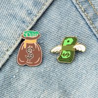 hot【DT】 Banknote Brooch Money Enamel Pins Fashion Badge Lapel Pin Jewelry Men Gifts