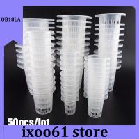 ixoo61 store 50Pcs Plant Grow Pots Net Nursery Cup Hydroponic Colonization Mesh Basket Holder Aeroponic Vegetable Planting Soilless