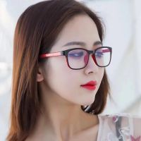 The New Outer Black Inner Red Glasses Frame Men and Women with The Same Color Glasses Frame Anti-blue Light Flat Mirror