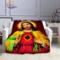 Jesus Blanket Christ Flannel Warmth Soft Plush Sofa Bed Throwing Blanket Virgin Mary and Jesus series religious belief Blanket