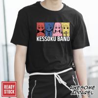 S-5XL ผ้าฝ้าย 100% Kessoku Band Members Graphic Bocchi The Rock Anime Design 100% Cotton Unisex T-Shirt Baju Kapas SejukS-5XL