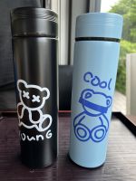 COOL BEAR ขวดน้ำสแตนเลส SUS304 ขนาด 500ml. ทรงกระบอก ลายน้องหมีสุดเท่ มีที่กรองชา