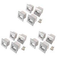 12Pcs Stair Light LED 3W LED Recessed Wall Light Footlight Step Indoor Background Lighting Nightlight with 86 Box