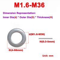 304 Stainless Steel Gasket / Metal Screw Enlarged And Thickened Circular Flat Washer M1.6 M36