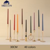 4PCS 30CM Color Taper Candles for Wedding Decoration Birthday Festival Table Decor Long Stick Nordic Candles Set Pack of