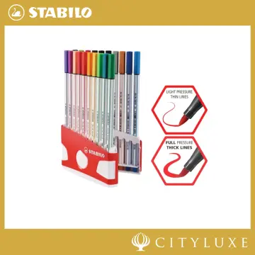 STABILO Pen 68 Brush Premium Felt Tip pen - 1-3mm - 8 Assorted