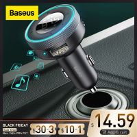 Baseus Car FM Transmitter Bluetooth 5.0 Modulator TF AUX MP3 Player Aux Adapter Dual USB Charger Wireless Audio Receiver for Car