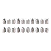 M5 X 8Mm Cone Point Hex Socket Set Grub Screw Silver Tone 20 Pcs