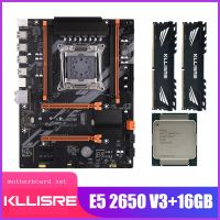 เมนบอร์ด + CPU + เมนบอร์ดแรม + CPU + RAM Kllisre LGA 2011-3 D4ชุดวงจรหลัก Xeon X99 E5 2650 LGA2011 V3-3 CPU 2ชิ้น X 8GB = 16GB 2666Mhz DDR4 Memory