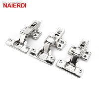 ✒♦ 4PCS NAIERDI C Serie Hinge Stainless Steel Door Hydraulic Hinges Damper Buffer Soft Close For Cabinet Kitchen Furniture Hardware