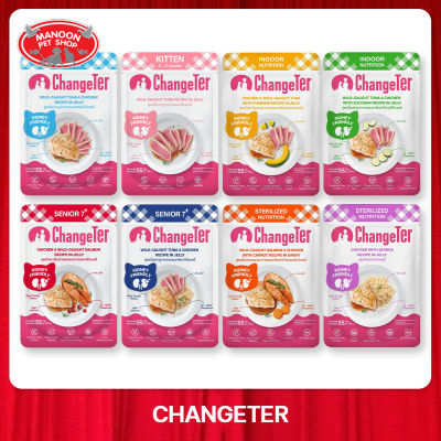 [12 PCS][MANOON] CHANGETER Pouch 55 g. เช้นจ์เตอร์ อาหารเปียก สำหรับแมว 55 กรัม