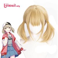 L-email wig Synthetic Hair Game Project SEKAI COLORFUL STAGE Azusawa Kohane Cosplay Wig PJSK 38cm Blonde Heat Resistant Wigs Wig  Hair Extensions Pads