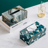 Marble Tissue Box Nordic Acrylic Box Disposable Paper Napkins Office Desk Living Room Bedroom Table Wipe Case Modern Home Decor