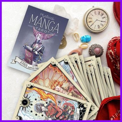 ไพ่ทาโรต์ ลาย Mystical Manga ทนทาน แฟชั่น สําหรับผู้ที่ชื่นชอบไพ่ทาโรต์ จํานวน 78 ชิ้น
