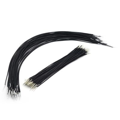 100pcs/lots 25/50CM Guitar Bass Pickup Cable One Conduct with Shield Tin on Stripping Head Black