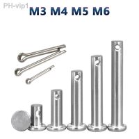 M3 M4 M5 M6 304 Stainless Steel With Hole Pin Shaft Cotter Pin Set Flat Head Cylindrical Pin Plug Pin Positioning Pin GB882