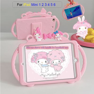 iPad 1 2 3 4 5 6 Tablet cute rabbit portable soft glue shockproof Support adjustment Cover Cartoon Pattern