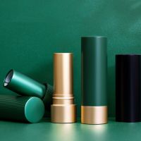 Green/Black 12.1Mm Empty Portable Aluminum Green Lipstick Tube DIY Round Lip Balm Container Lipstick Shell Packaging Homemade