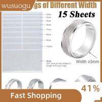 WUSUOGU 15 Sheets ล่องหนแบบล่องหน ตัวปรับขนาดแหวน ซิลิโคนทำจากซิลิโคน ความหนา0.7มม. แผ่นลดขนาด ของใหม่ โฟมอีวีเอ ตัวลดขนาดแหวน เครื่องประดับแหวนหลวม