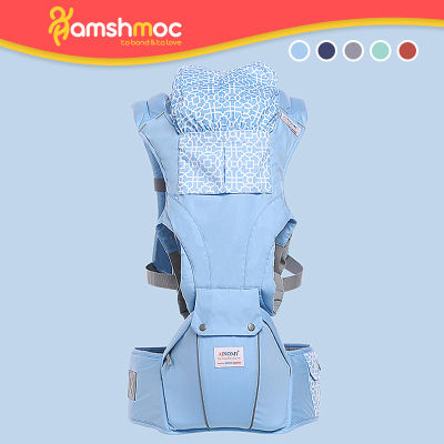 HamshMoc Gendongan Bayi สะท้อนแสงพร้อมห่อสายรัดตามหลักสรีรศาสตร์อเนกประสงค์กระเป๋าอุ้มเด็กกระเป๋าเป้สะพายหลังเป้อุ้มเด็กอ่อนปรับได้สะดวกสบายสำหรับการเดินทางความปลอดภัยของเด็ก0-36เดือน