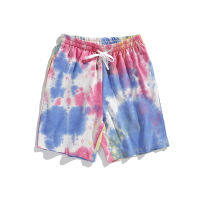 The New Summer Tie-Dyed Sports Shorts For Men And Women Streetwear Pocket Cotton Shorts For Mens Casual Beach Vintage Shorts