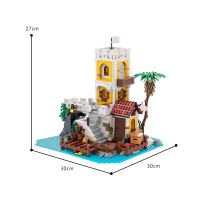 6263 Imperial Outpost Remake Pirates Island Building Blocks Eldorado Fortress Empire Soldier House Castle Architecture Model Toy