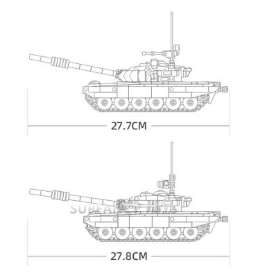 770PCS ARMY Land Force T-72B3 Dual Variable Main Battle Tank MBT อิฐยานพาหนะอาวุธ Creative Building Blocks ของเล่นเด็ก