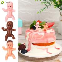 DEMI 10Pcs น่ารัก ของตกแต่ง ก้อนน้ำแข็ง Mini Plastic Babies King Cake Babies Baby Shower ตุ๊กตาทารก