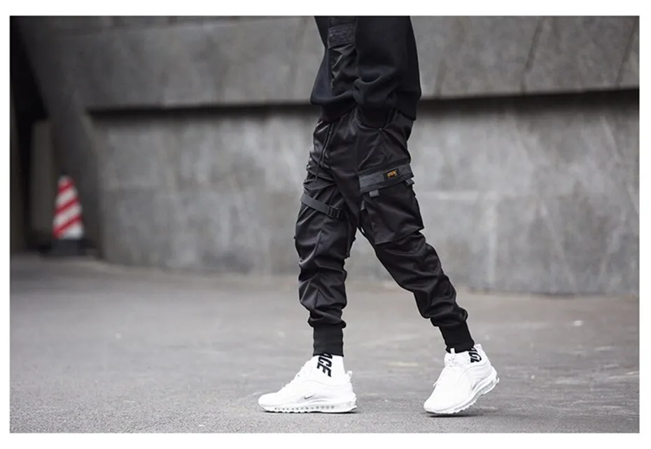 Hip Hop Men Multipocket Harem Pant Street Joggers Punk Casual Pants Cargo  Pants