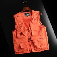 Functional tooling wind!Three-dimensional multiple pockets design!Men breathable mesh outdoor sports fishing vest vest