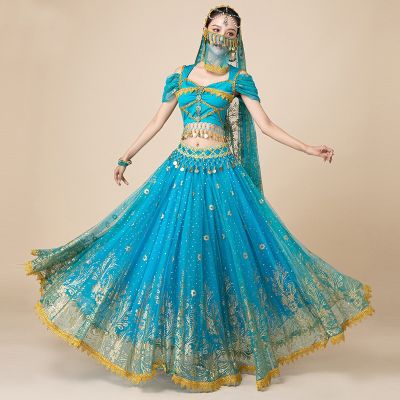 hot【DT】 Arabian Costumes Embroider Bollywood Costume Outfit