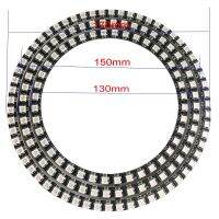 WS2812B DIY RGB แหวน LED รอบโมดูล SK6812 5050ไดรเวอร์แบบรวมสีดำ PCB DC5V สีเต็มรูปแบบแหวน LED