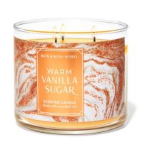 เทียนหอม Bath &amp; Body Works กลิ่น Warm Vanilla Sugar กลิ่นหอมหวานวนิลา หอมหวานแบบขนมน่ากลืนกิน ใหม่แท้ 100% อเมริกา