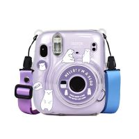 สำหรับ Fujifilm Instax Mini 11กล้องถ่ายภาพโปร่งใสเคสป้องกันกระเป๋าใส่โน๊ตบุ๊คแบบพกพารูปภาพกล่องเก็บของอุปกรณ์สวมครอบพร้อมสายคล้องไหล่