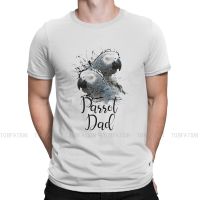 Color Splatter African Grey Dad White Classic Round Collar Tshirt Parrot Animal Fabric Classic T Shirt Men Tops Oversized S-4XL-5XL-6XL