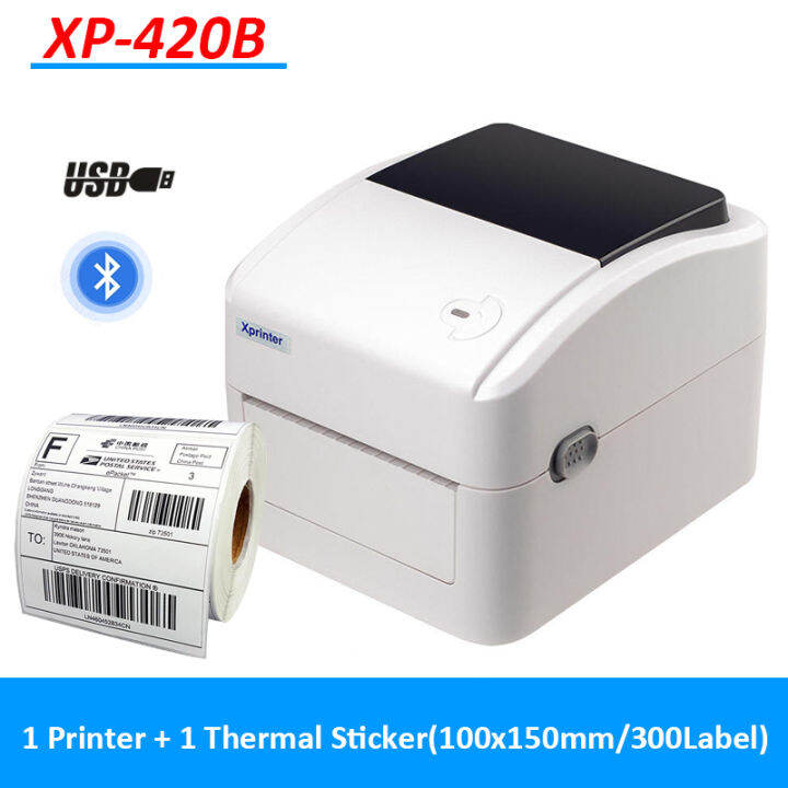 (with 1 roll Label)Xprinter XP420B 58MM Thermal Shipping Label Printer