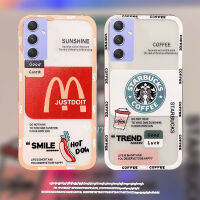 เคสสมาร์ทโฟนใหม่2023นิ้วสำหรับ Samsung Galaxy A05S SamsungA05 SamsungA05S A05 5ก. ลายกาแฟสุดสร้างสรรค์ปลอกโทรศัพท์มือถือคู่ทำจากซิลิโคนฝาครอบหลังเคสนิ่มโปร่งใสกันกระแทก