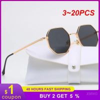 3~20PCS Sun Glasses Octagon Luxury Brand Eyewear For Women Men Sunglasses Polarized Classic Shades Oculos De Sol Eyeglasses