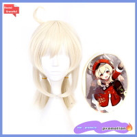 Fkend Genshin Impact Klee วิกผมคอสเพลย์ Ponytails สีเบจทนความร้อนได้วิกผมปลอม