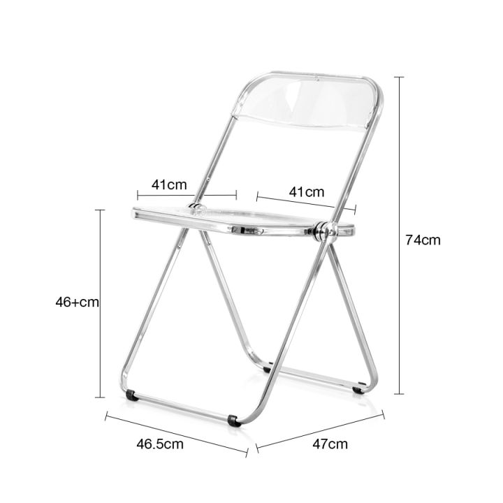 เก้าอี้อะคริลิค-สไตล์เกาหลี-รับน้ำหนักได้-200kg-เก้าอี้ใส-เก้าอี้คาเฟ่-เก้าอี้พับได้-เก้่าอี้ทำงาน-เก้าอี้มีพนักพิง