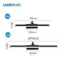 LUCKYLED Modern Led Bathroom Light Mirror Vanity Light 8w 12w AC220v 110V Wall Light Fixture Sconce Wall Lamps for Living Room