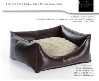 ที่นอนทรงโซฟา สุนัข Mah-Dum Leather Sofa bed - Brown color size 120 cms.