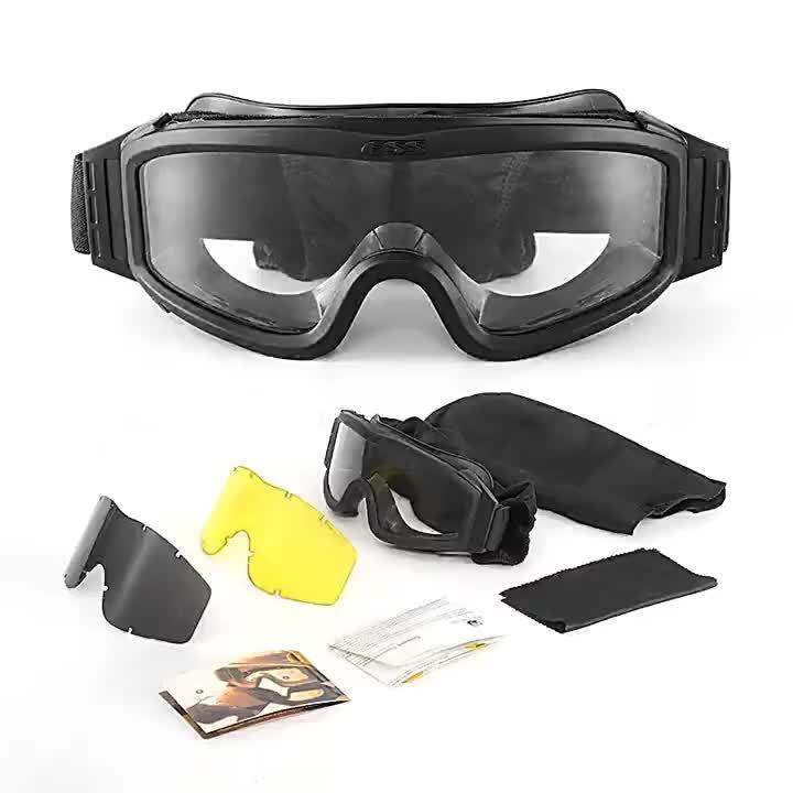 ess Military Fan Tactical Goggles Sports Glasses Desert Goggles Real