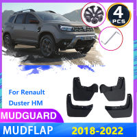 รถ Mud Flaps สำหรับ Renault Duster HM 2018 ~ 2022 Dacia Duster Mudflaps Splash Guards Muds Flap Mudguards Fender อุปกรณ์เสริมอัตโนมัติ