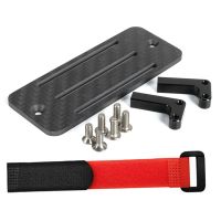 2X Carbon Fiber Battery Tray ESC Receiver Mount for Axial SCX10 Capra 1/10 RC Car Chassis Lower Center of Gravity Rails