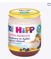 German purchasing agent Hiipp Xibao organic blueberry apple yogurt oatmeal puree 10 months 160g