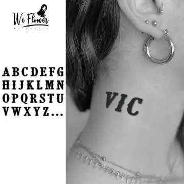 Large Gothic Alphabet temporary tattoo - Letters & Quotes fake tattoos -  ArtWear Tattoo - ArtWear Tattoo | Tattoo lettering, Lettering quotes,  Gothic alphabet